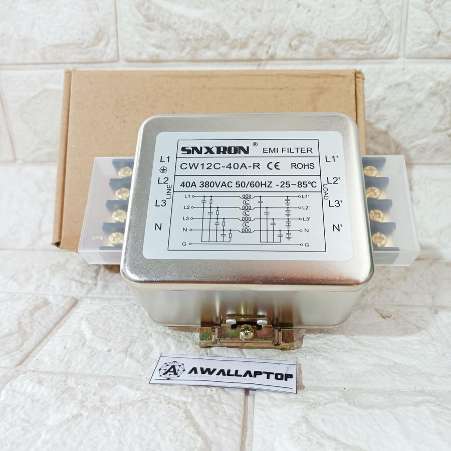 Emi filter 3phase 3ph 40Amper CW12C 40A R emi filter listrik 380v