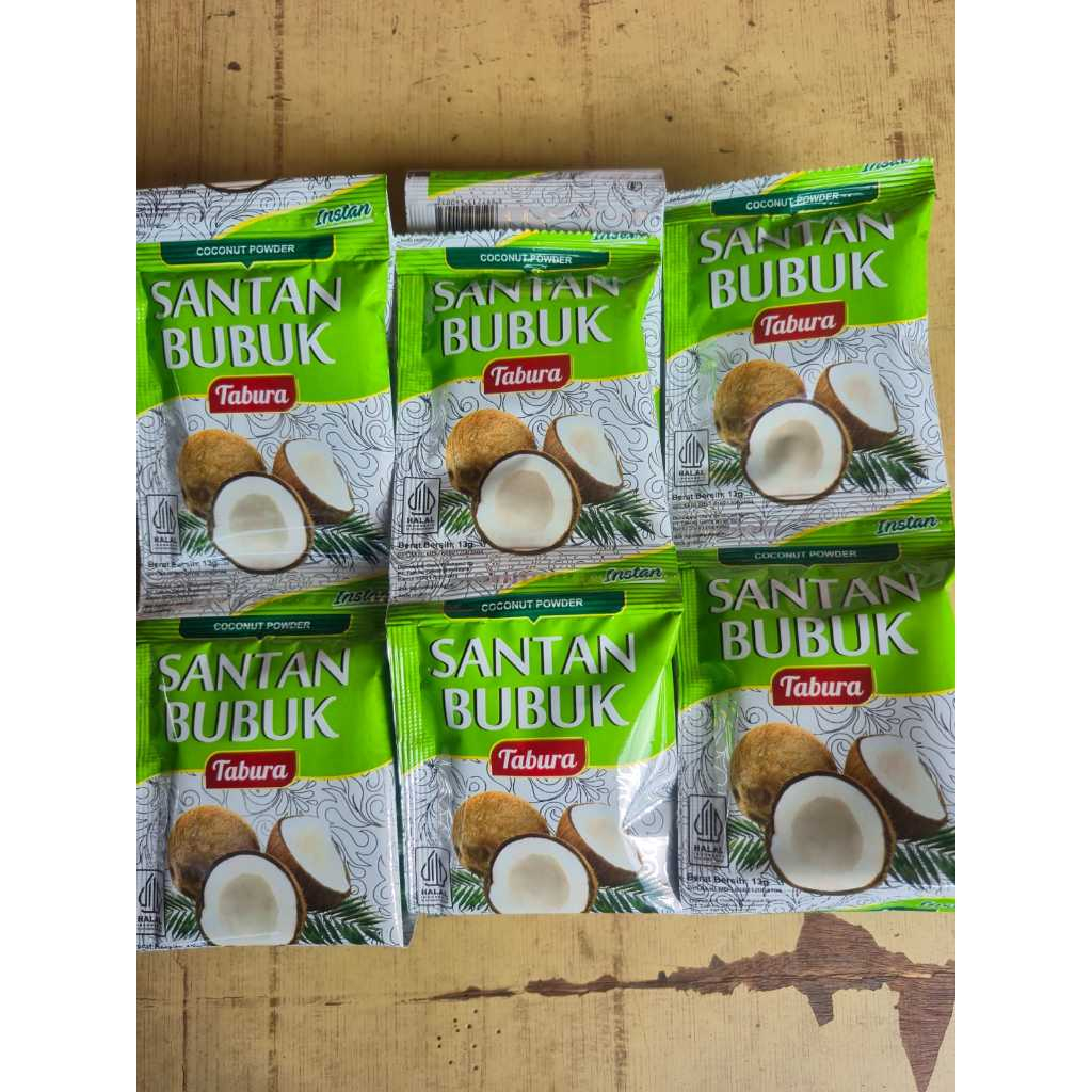 

Santan Bubuk Tabura 13gram 1 Renceng 10 Sachet / Santan Bubuk Renceng