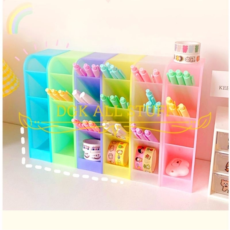 Rak Keranjang Tempat Wadah 4 Empat Sekat Alat Tulis Pulpen Pensil Kantor ATK Skincare Skin Care Make