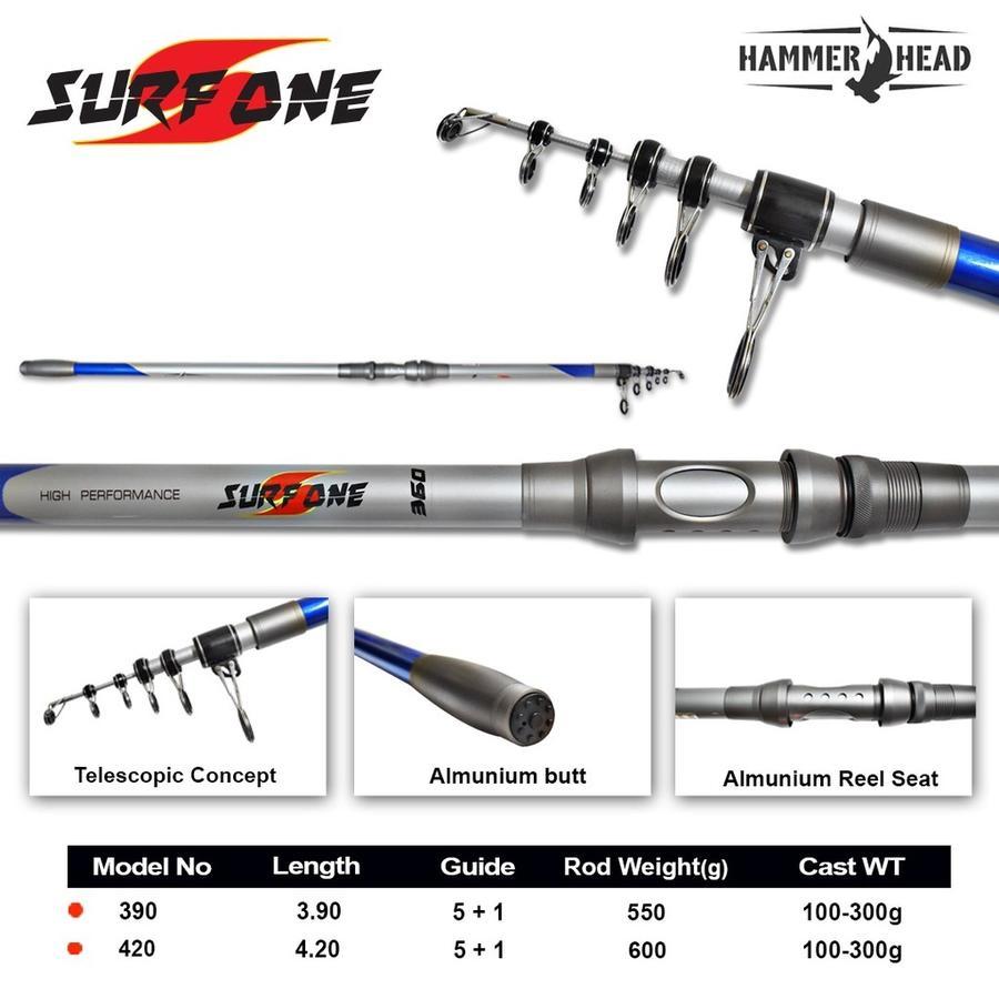 Joran Spinning HAMMERHEAD SURF ONE 390cm - 420cm