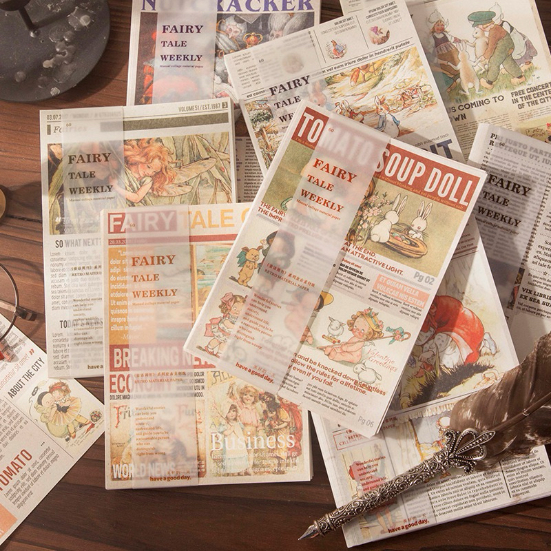 

Kertas Kolase Fairy Tale Retro 8 Lembar | Scrapbook Journaling Aesthetic Vintage Dongeng