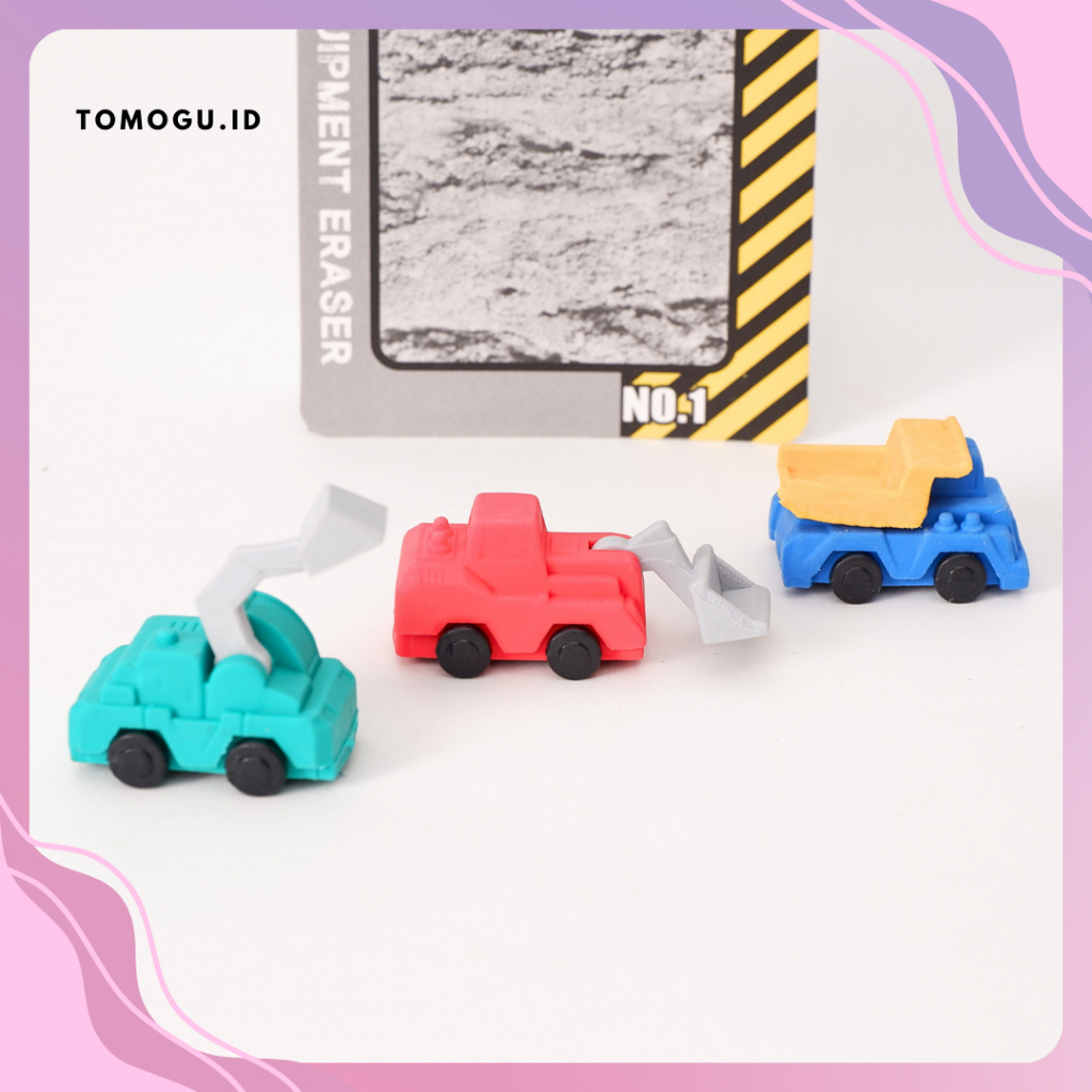 

Penghapus 3D Kendaraan Eraser Miniatur Truck Mainan Mobil Setip Hapusan Pensil