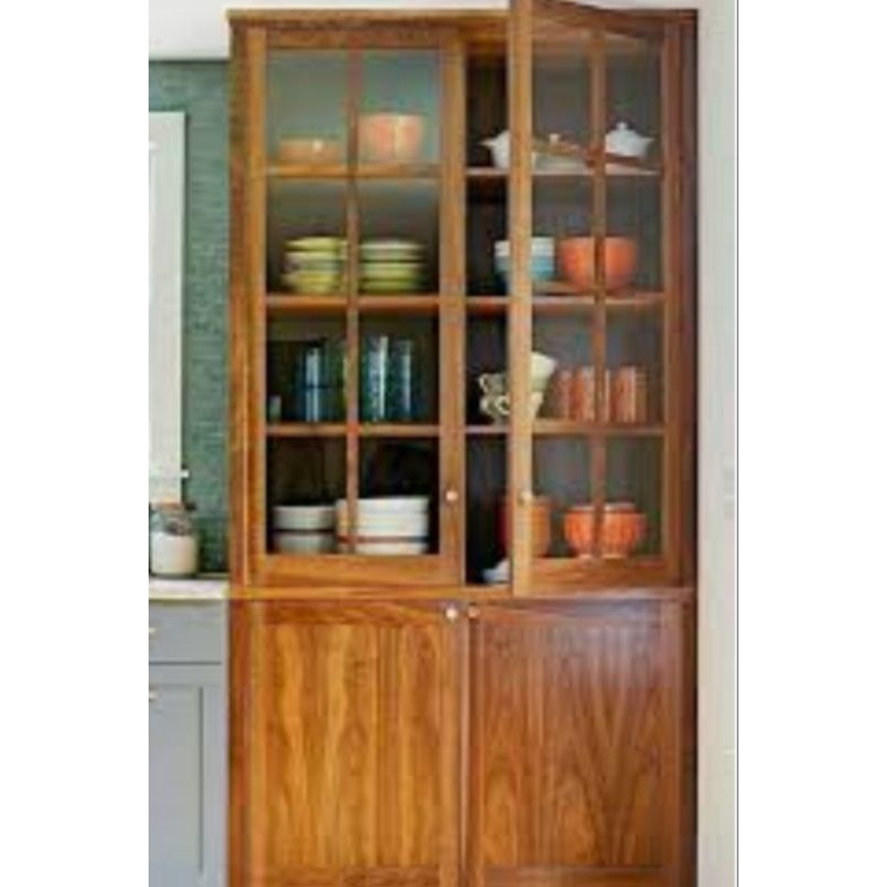 RAY Rak Lemari Dapur - Rak Piring Serbaguna Minimalis Kayu Jati modern