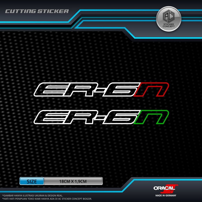 Sticker Cutting Kawasaki er6n er-6n Stiker Body Motor