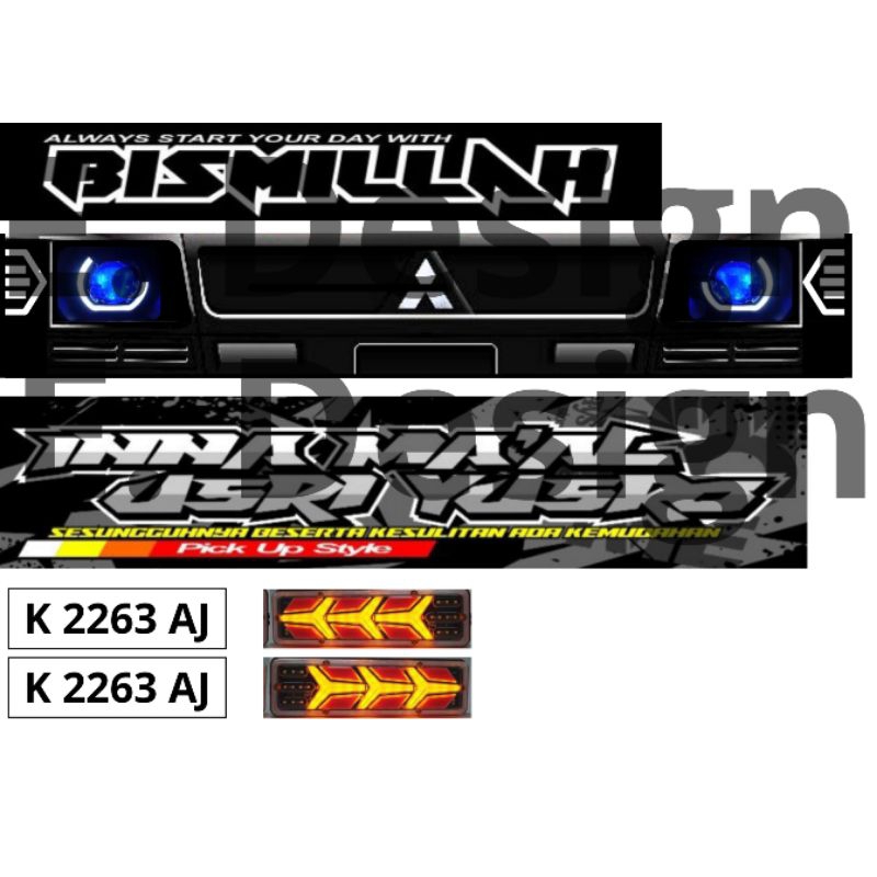 Stiker Anti Air Miniatur L300 Plastik S1