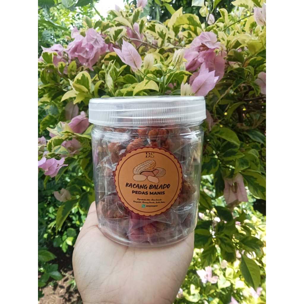 

Kacang Balado Pedas Manis DS isi 15 pcs kemasan Toples