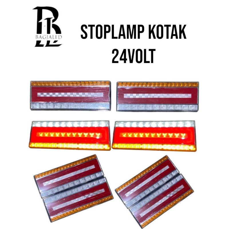 Lampu rem truk stoplamp 24volt kotak 41x15 Car