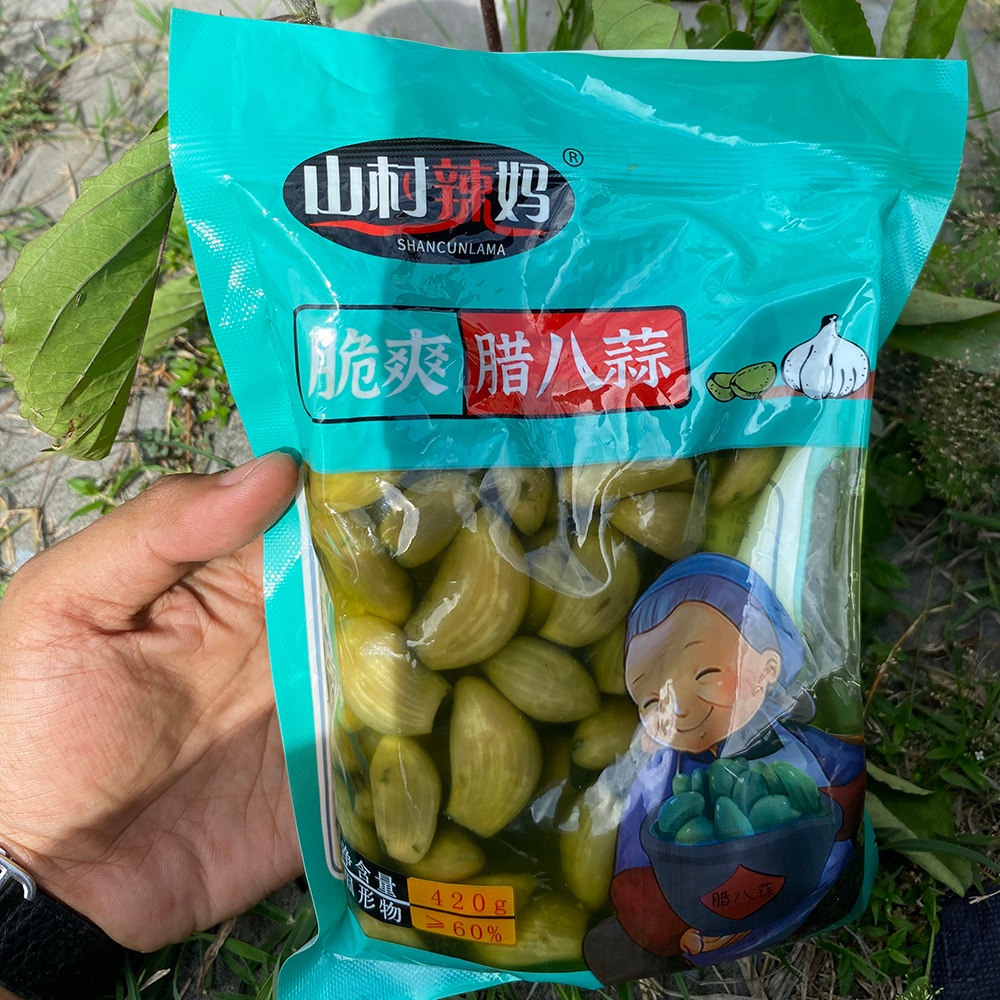 

Bawang putih acar dalam cuka,bawang putih hijau,bawang putih acar bawang putih asam manis acar 420g