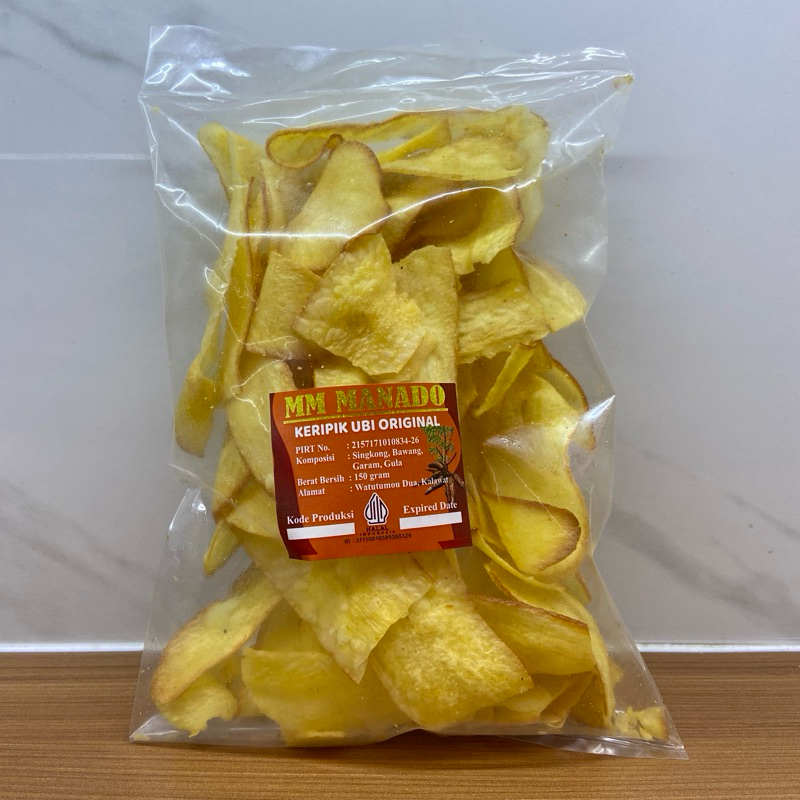 

KERIPIK UBI (SINGKONG) ORIGINAL MM MANADO (150gr)
