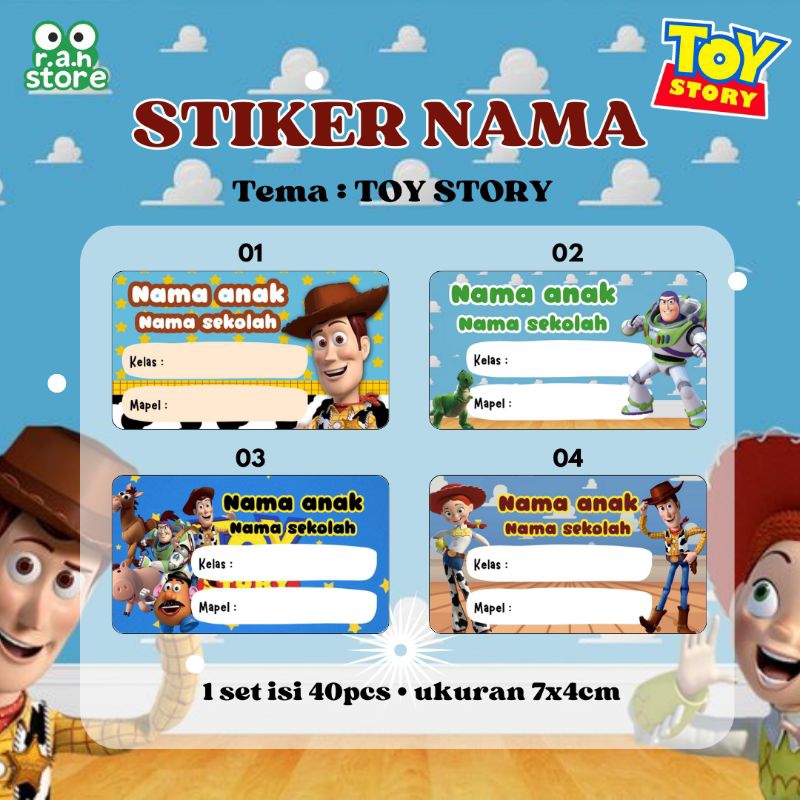 

STIKER NAMA TOY STORY / STIKER BUKU / STIKER PELAJARAN