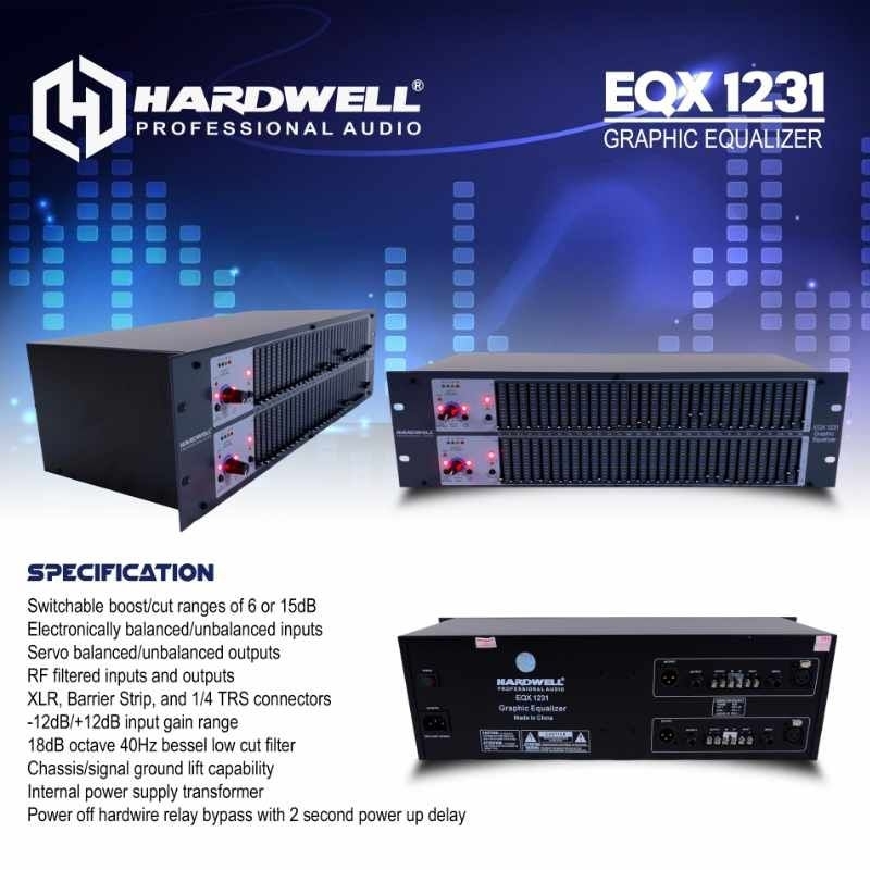 HARDWELL EQX 1231 | graphic equalizer | eq | equalizer | Hardwell | eqx 1231