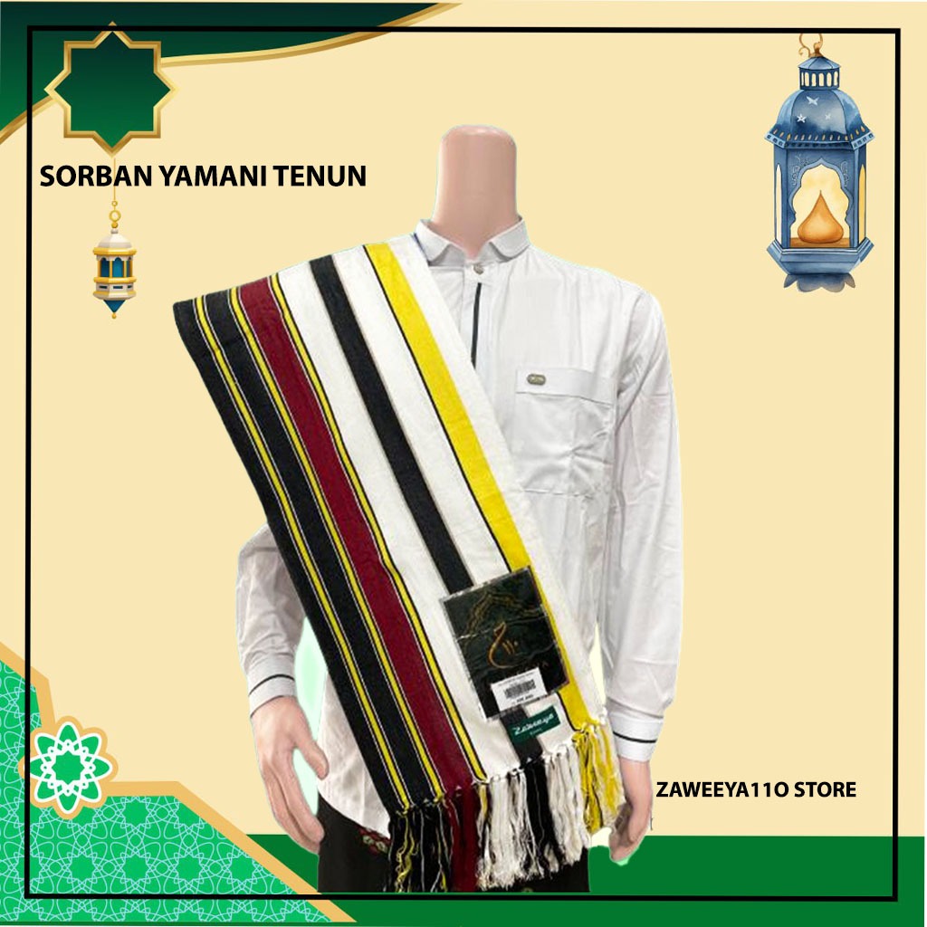 SORBAN ARAB YAMAN DOBBY ZAWEEYA TENUN