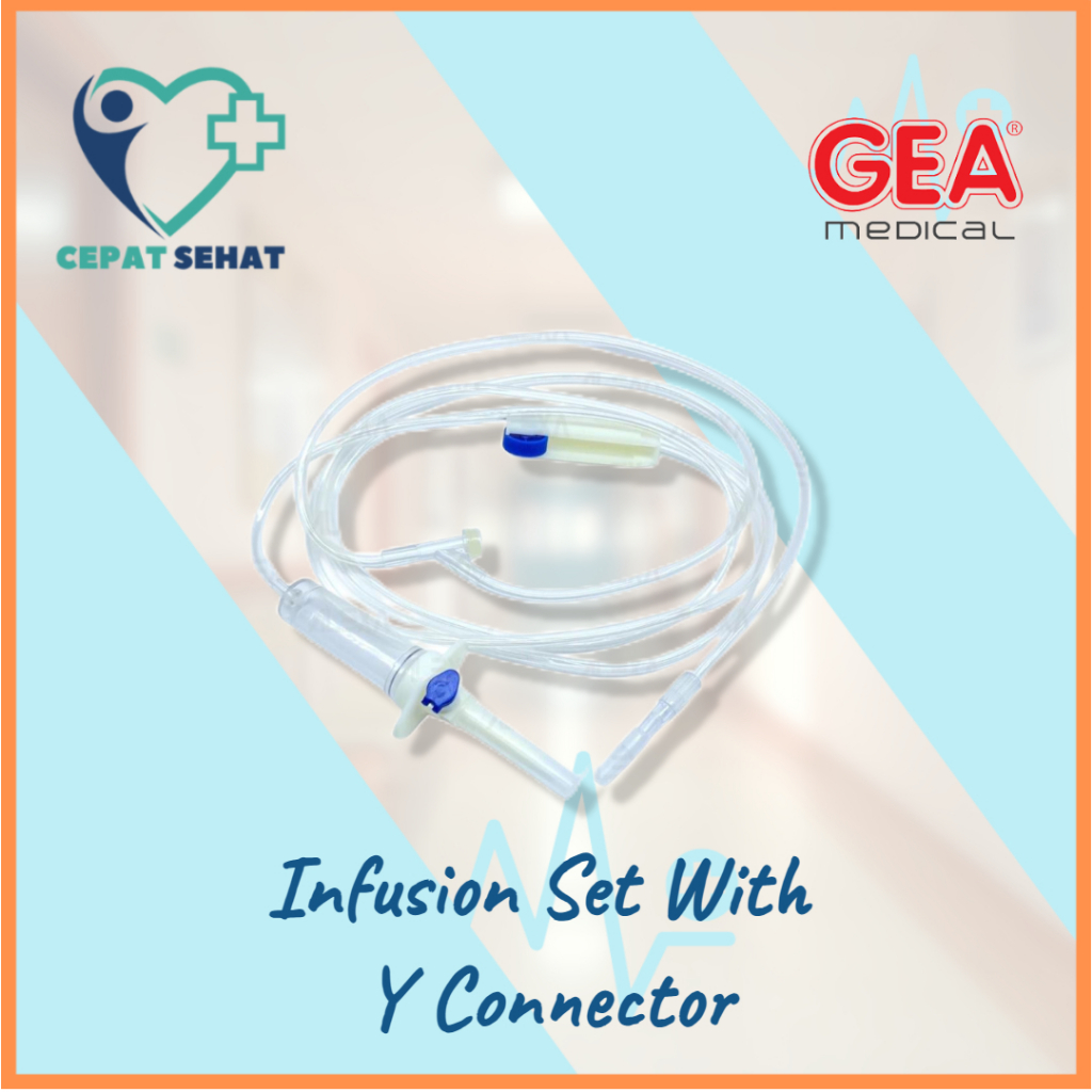 ECER-Infus Set Type Y GEA Dewasa / Selang Infus / Infusion Set With Y Connector Adult