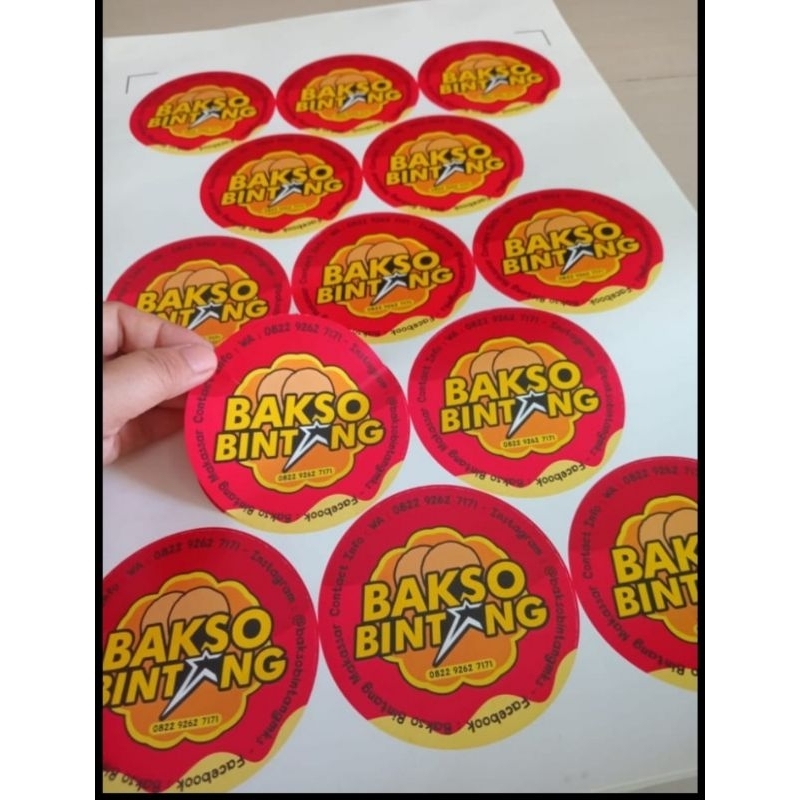 

stiker label kemasan/cutting