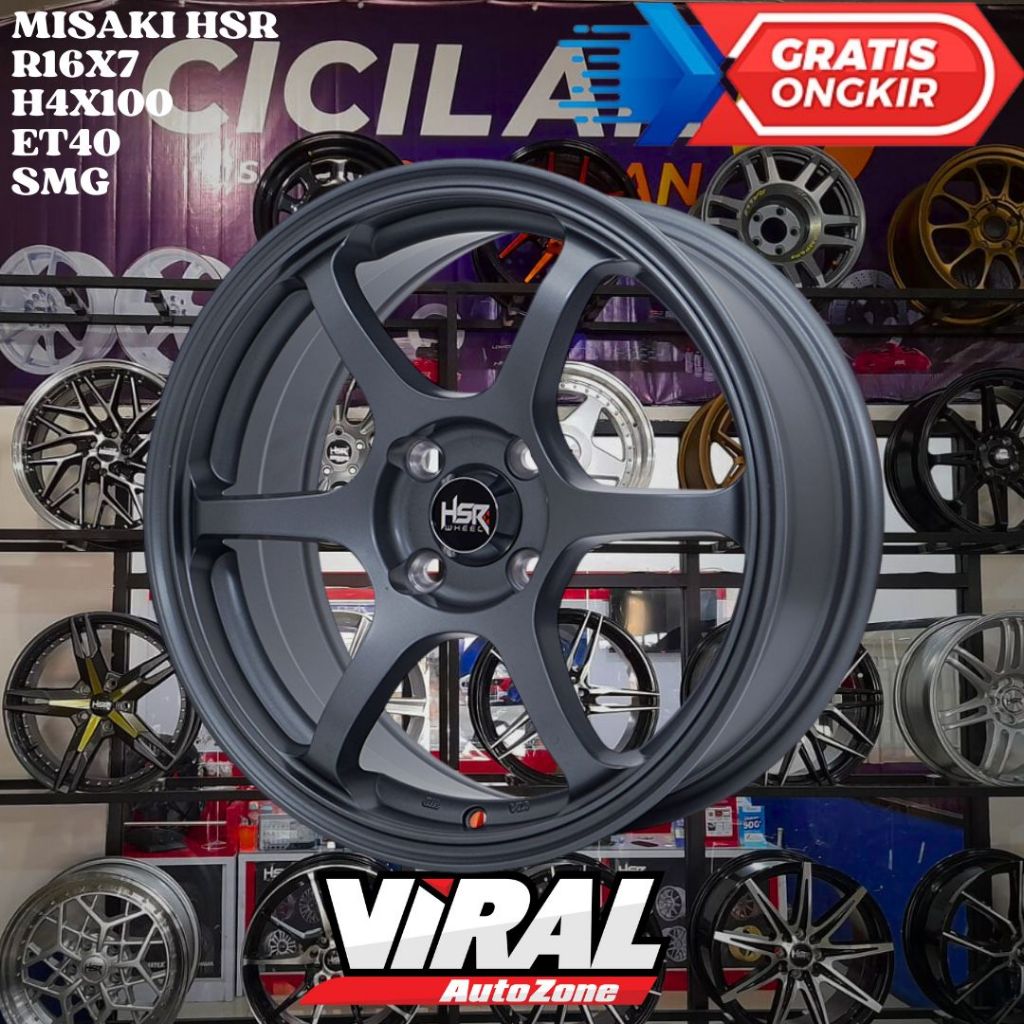 Velg RG2 Ring 16 HSR MISAKI R16 Pelak Mobil Brio , Agya , Ayla , Jazz , Yaris , Swift