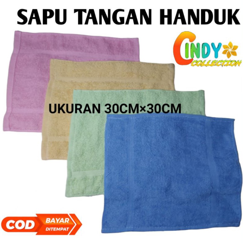KODE S16K HARGA SPESIAL 6 PCS SAPU TANGAN HANDUK 3x3 PRIA DAN WANITA SAPU TANGAN HANDUK MUKA