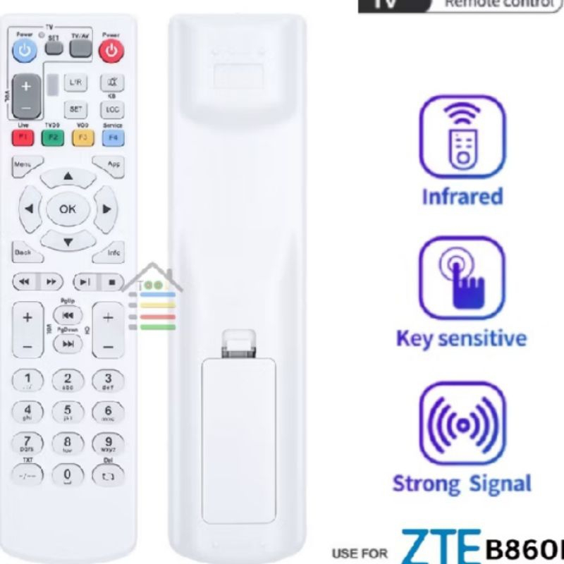 REMOT STB ANDROID INDIHOME PUTIH ZTE B860 B760H ZXV10