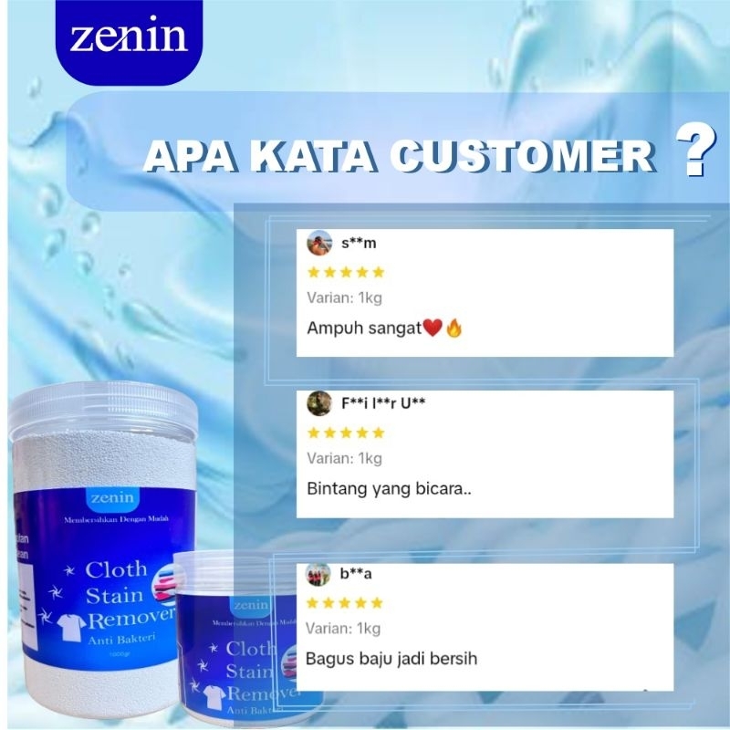Terangbenderang_ Zenin Cloth Stain Remover Penghilang Noda Membandel Pada Kain, Ampuh Original Zenin