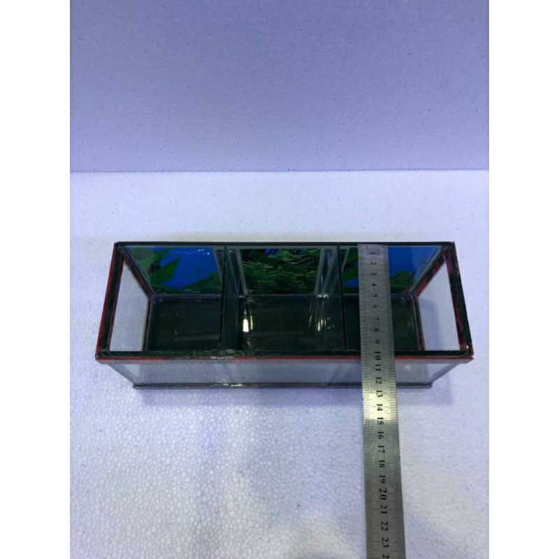 Xcamellyaa Aquarium Mini Untuk Ikan Cupang / Aquarium Mini Kaca 30X12X10 / Aquarium Minimalis Kaca