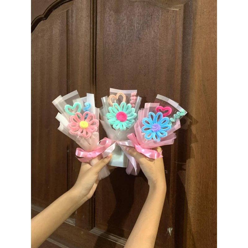 buket bunga kawat bulu/buket kawat bulu single/buket bunga kawat bulu aesthetic/buket kawat bulu min