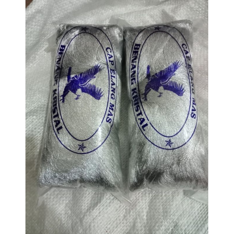 benang kristal cap elang mas silver