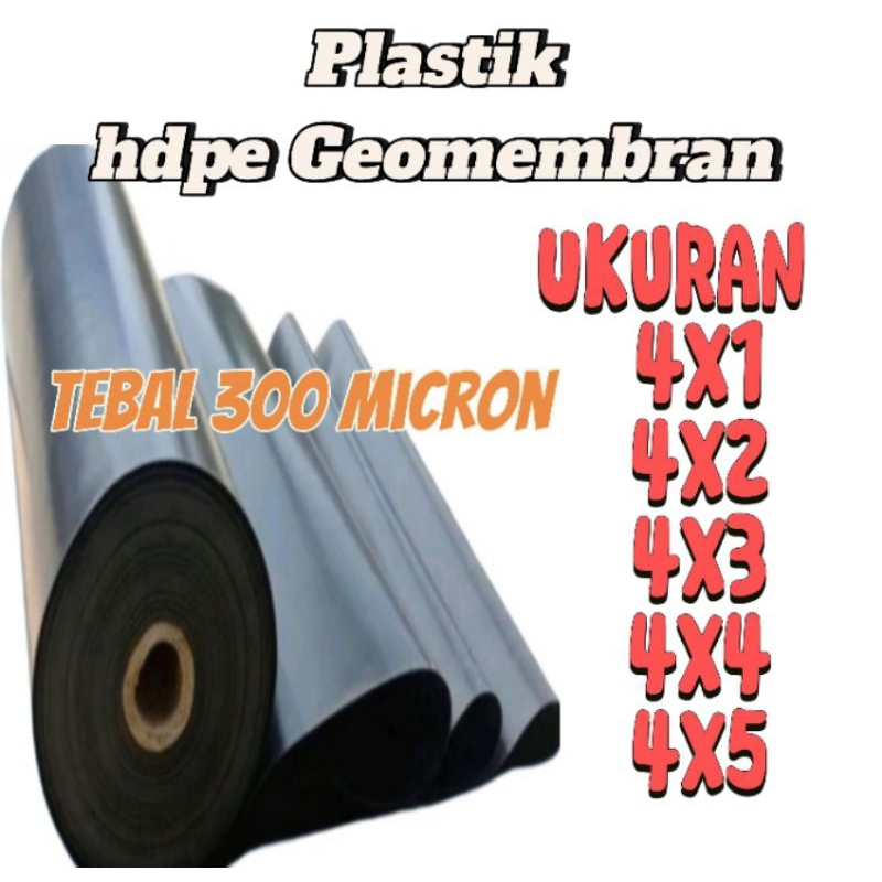 Hdpe Geomembran berbagai ukuran Tebal 300 Micron ( kolam ikan & Tambak )