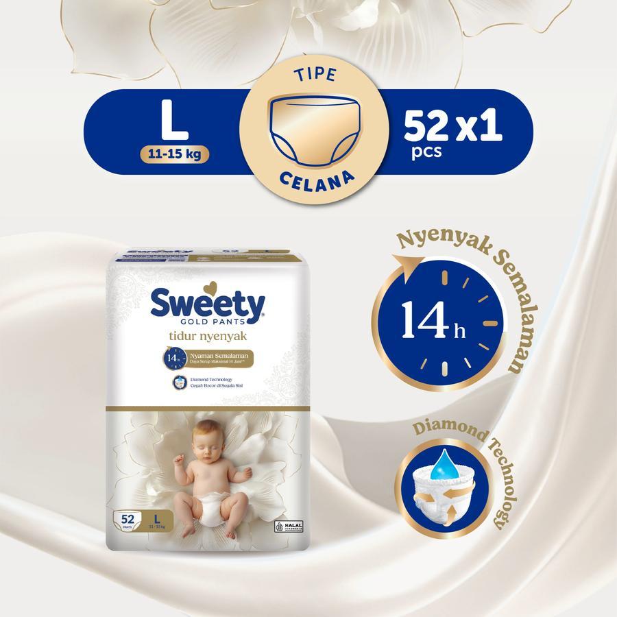 Popok bayi sweety gold pants L52 sweety popok sweety L 52 diapers
