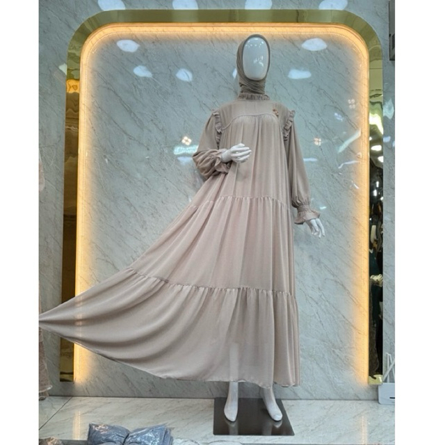 -PERMATA-Gamis Polos Model Susun Kekinian Gamis Mayung Gamis Premium Gamis Ceruty Babydoll Gamis Umr