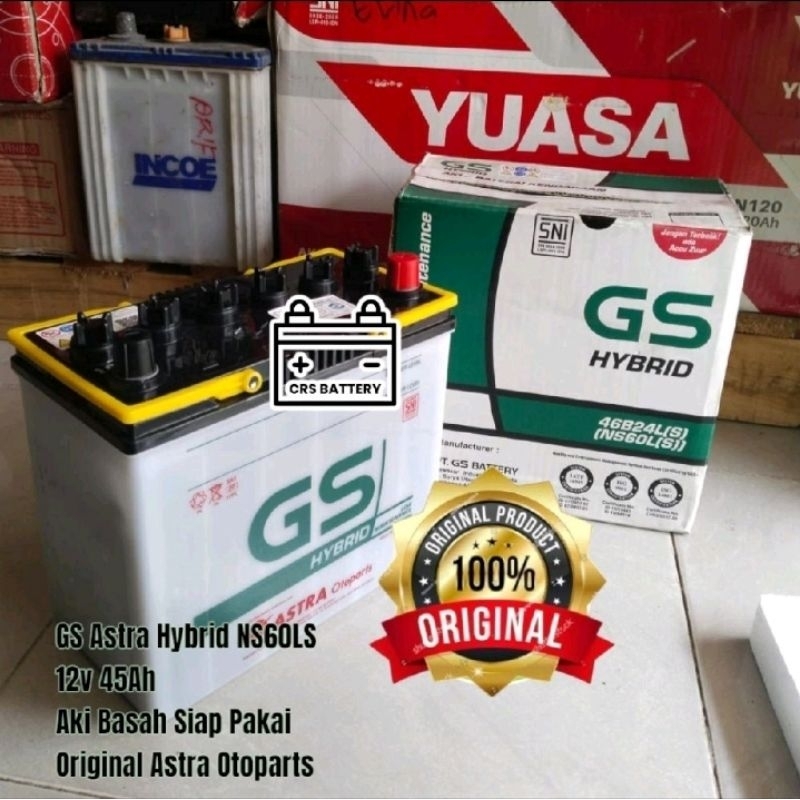 Aki Mobil Hyundai Accent Verna Cakra GS Astra Hybrid NS60LS 45Ah