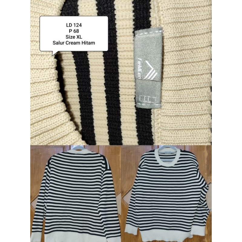 Sweater salur rajut