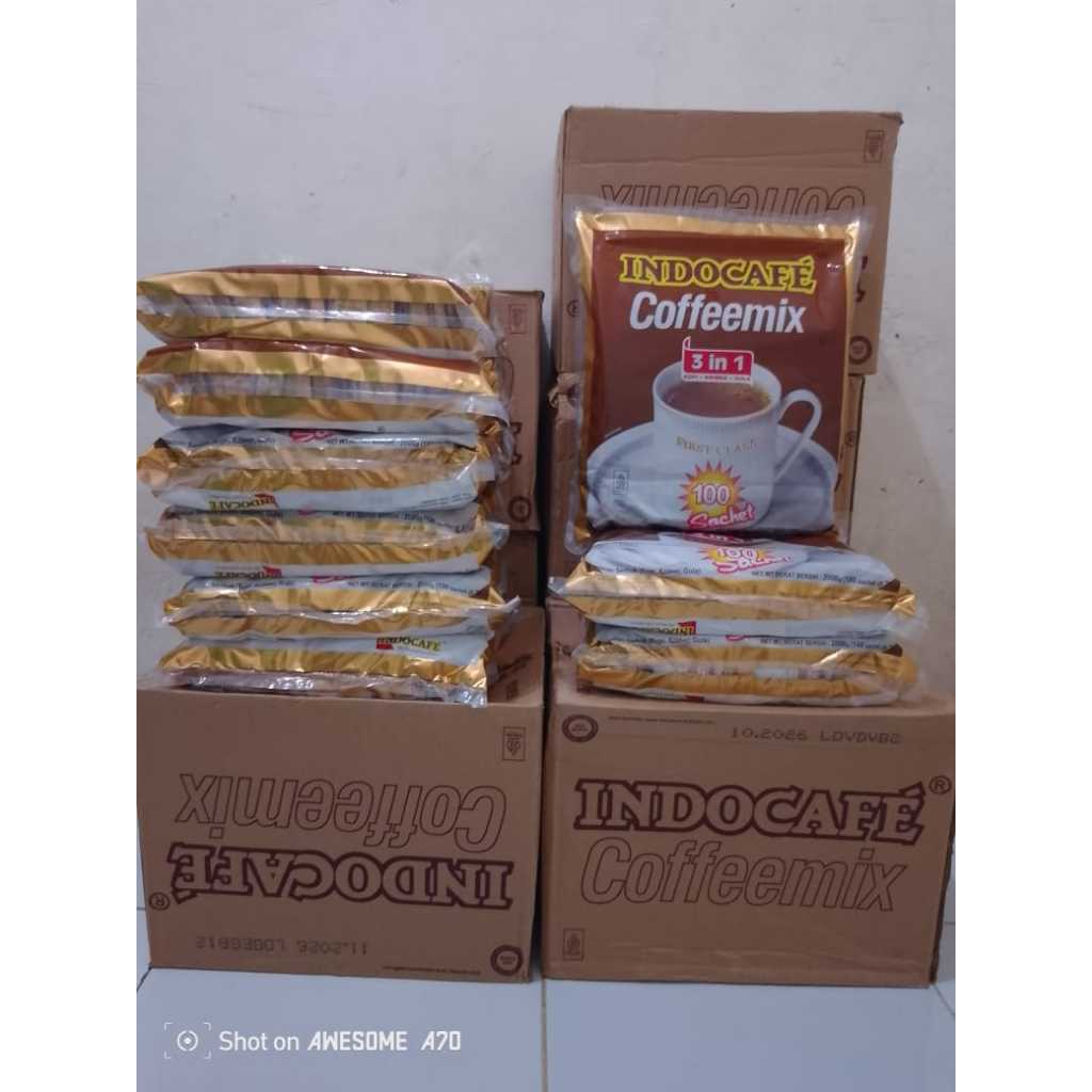 

INDOCAFE COFFEMIX 2in1 20gr ISI 10 RENCENG/100 SACHET/1 BAG KOPI PILIHAN