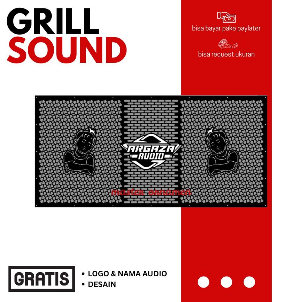 Grill Sound System Tutup Box Speaker Midle Subwoofer 12 inch