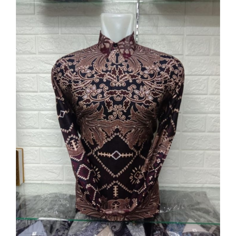 Kemeja batik pria modern GOLD.COD✅