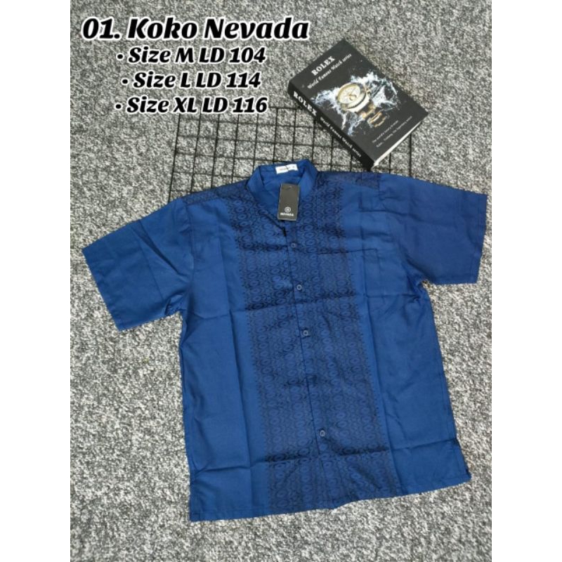 Koko Dewasa C*le/Koko Lebaran Premium/Atasan Pria Dewasa Lengan Pendek Ukuran Sedang dan Jumbo/Baju 