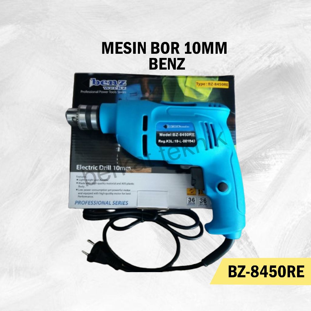 BENZ MESIN BOR LISTRIK 10MM BZ8450RE ELECTRIC DRIL BOR BENZ WEKZ