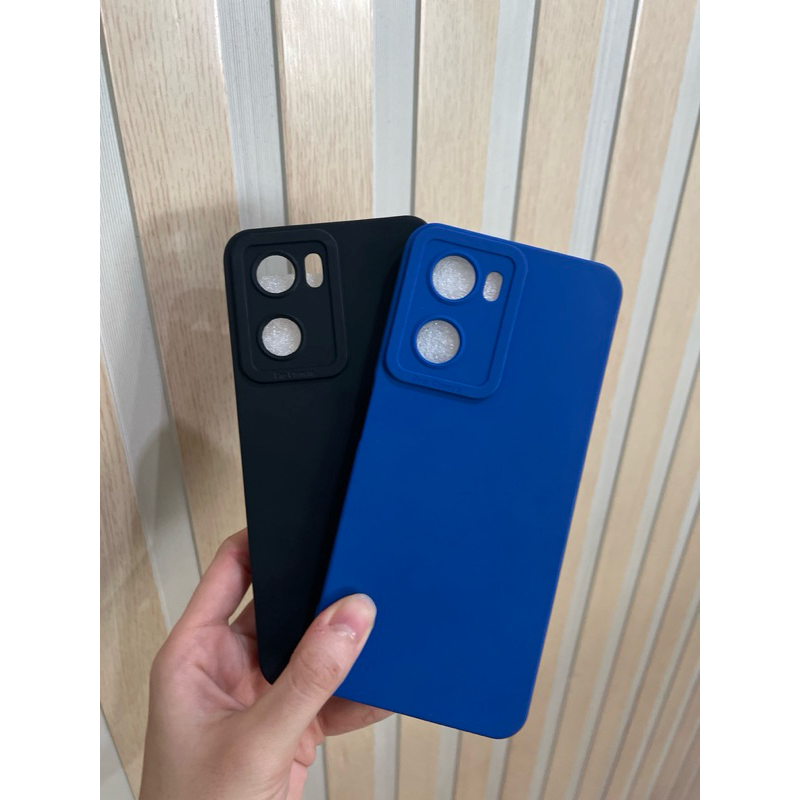 OPPO A77/A57 4G 2022 CASE POLOS WARNA HITAM BLACK BIRU BLUE PRO CAM OPPO A57/A77