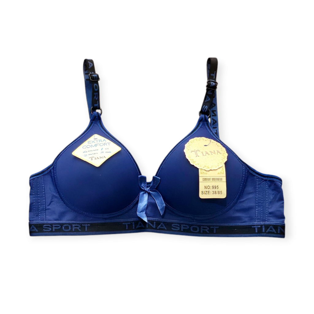 (BD) Bra Wanita Bh Tiana Sport Busa Tipis Tanpa Kawat Size 34-40 Kait3