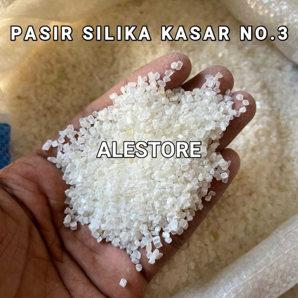 Pasir silica / silika kasar no 3 pasir hias aquarium filter air minum dekorasi air terjun aquarium
