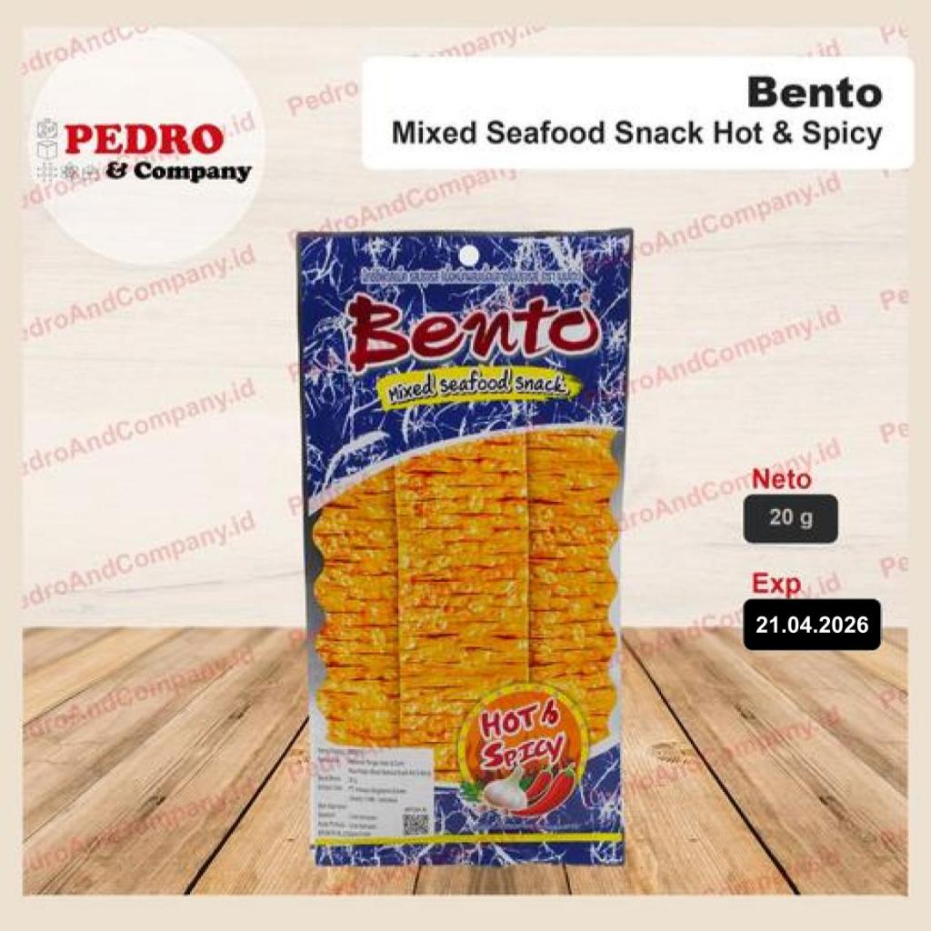 

Bento snack ikan cumi rasa hot & spicy BIRU 24 gram