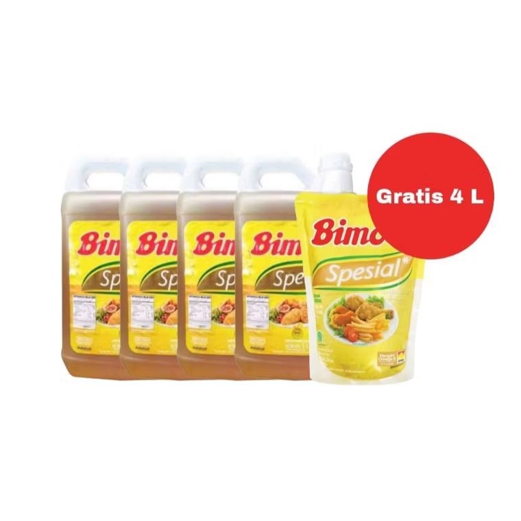 

Bimoli Special Minyak Goreng 4 x 5 L - Gratis 4 L