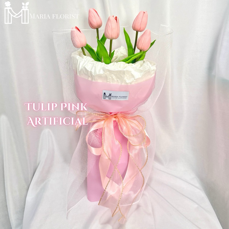 Buket Bunga Tulip Palsu - Artificial Flower Tulip Bouquet