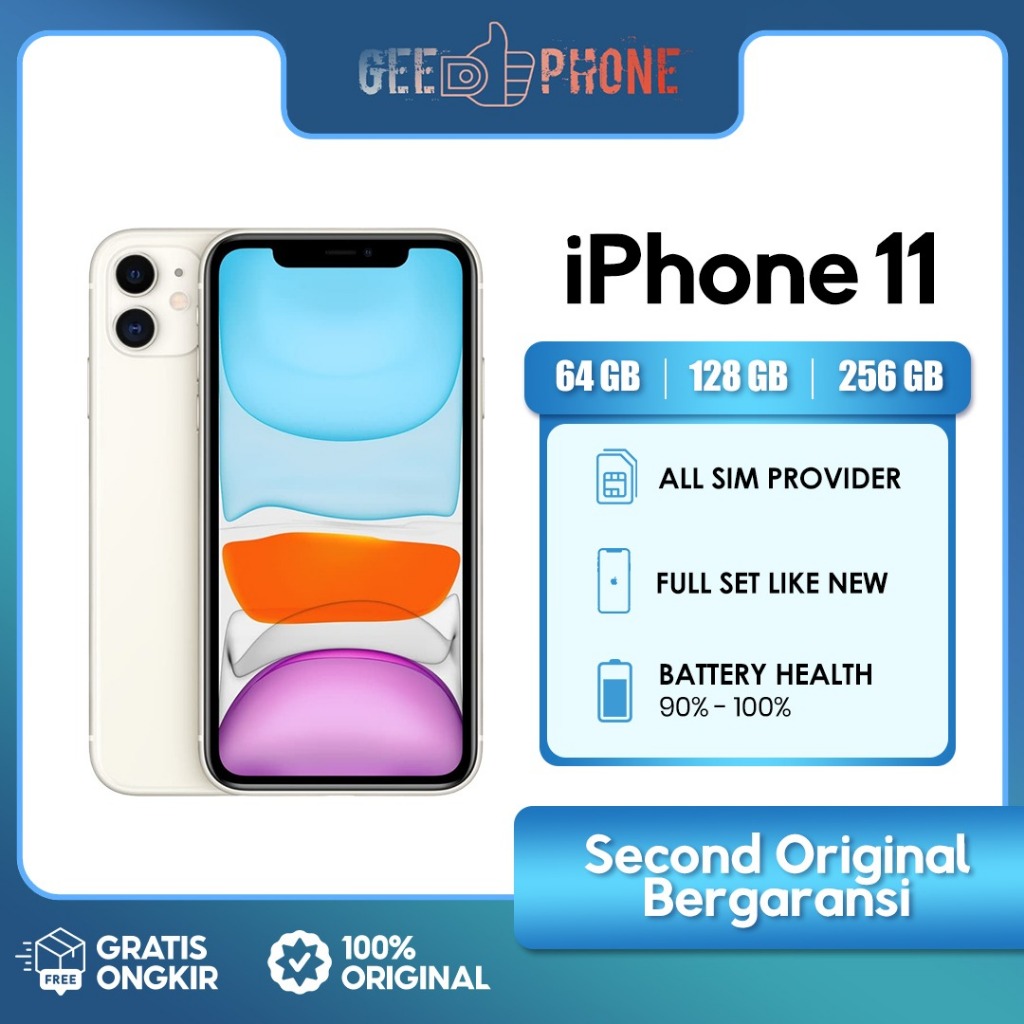 iphone 11 64GB 128GB 256GB tangan kedua fullset mulus ori garansi
