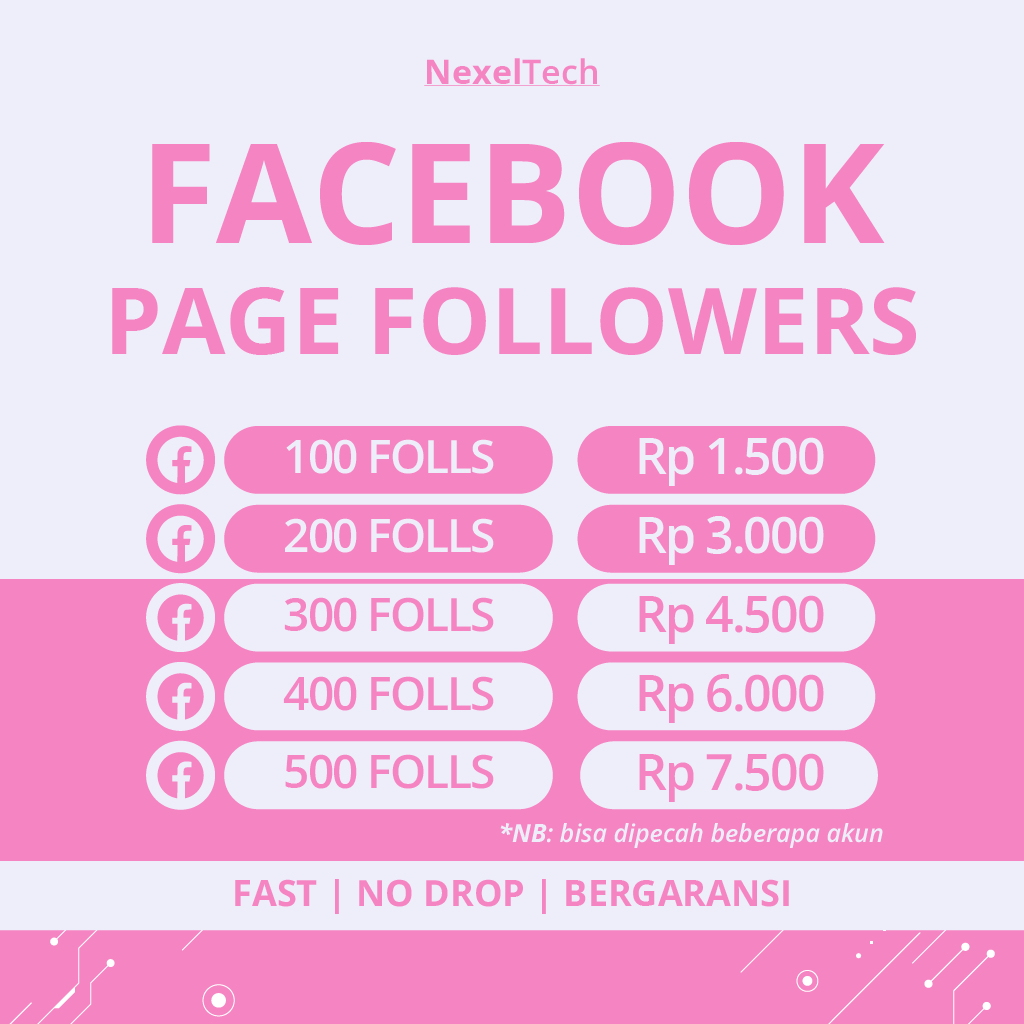 Followers Facebook Page Permanen – Real Aktif Aman Tanpa Login – Tambah Pengikut Fanspage FB Otomati