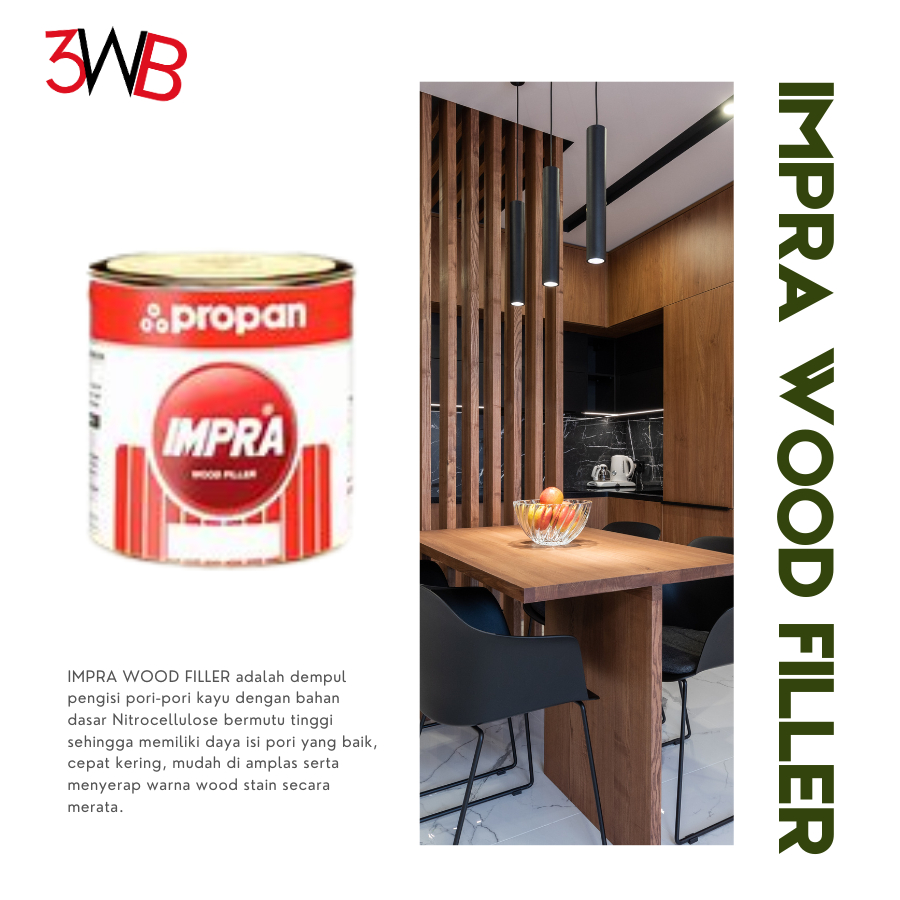 IMPRA WOOD FILLER JATI, KAMPER, SUNGKAI, TEAK