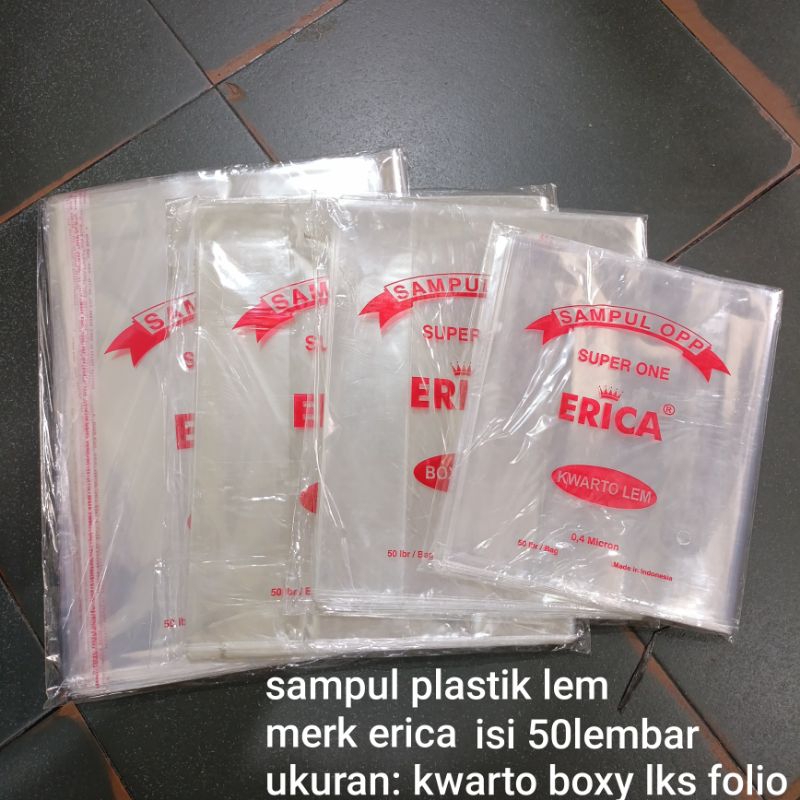

sampul plastik lem erica isi 50lembar kwarto boxy lks folio sampul bigboss bmb