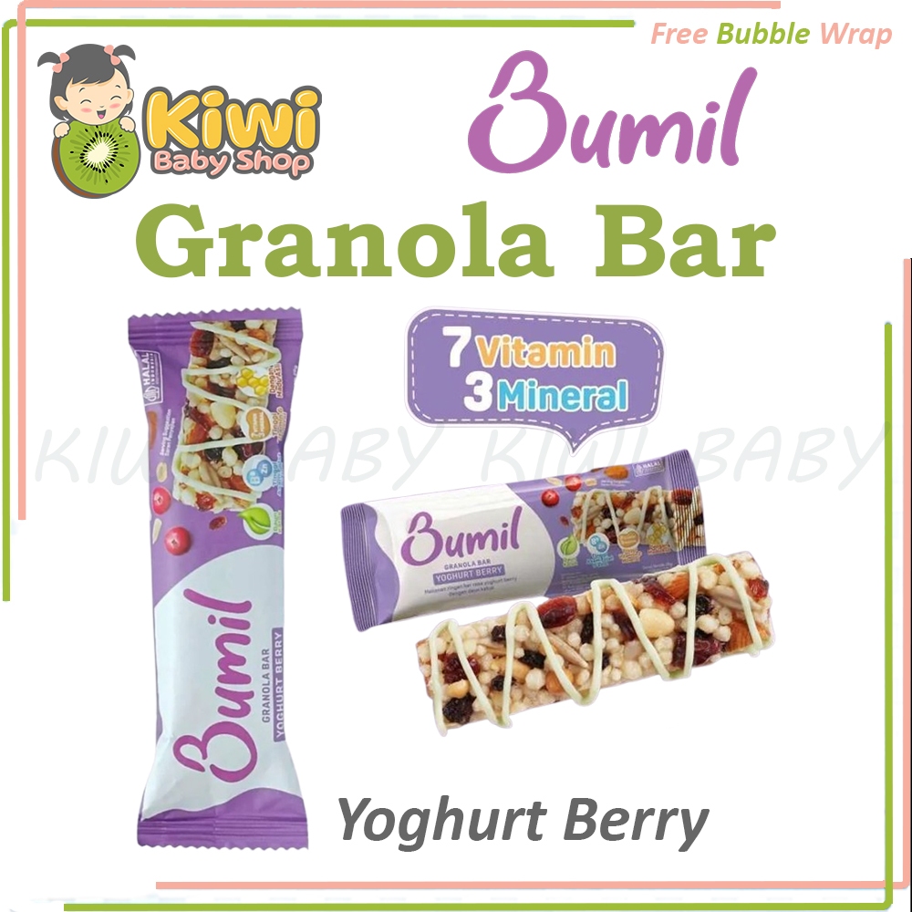

Bumil Granola Bar Yoghurt Berry / Granola Bar tinggi Asam Folat & Zinc, Bumil, Melancarkan ASI