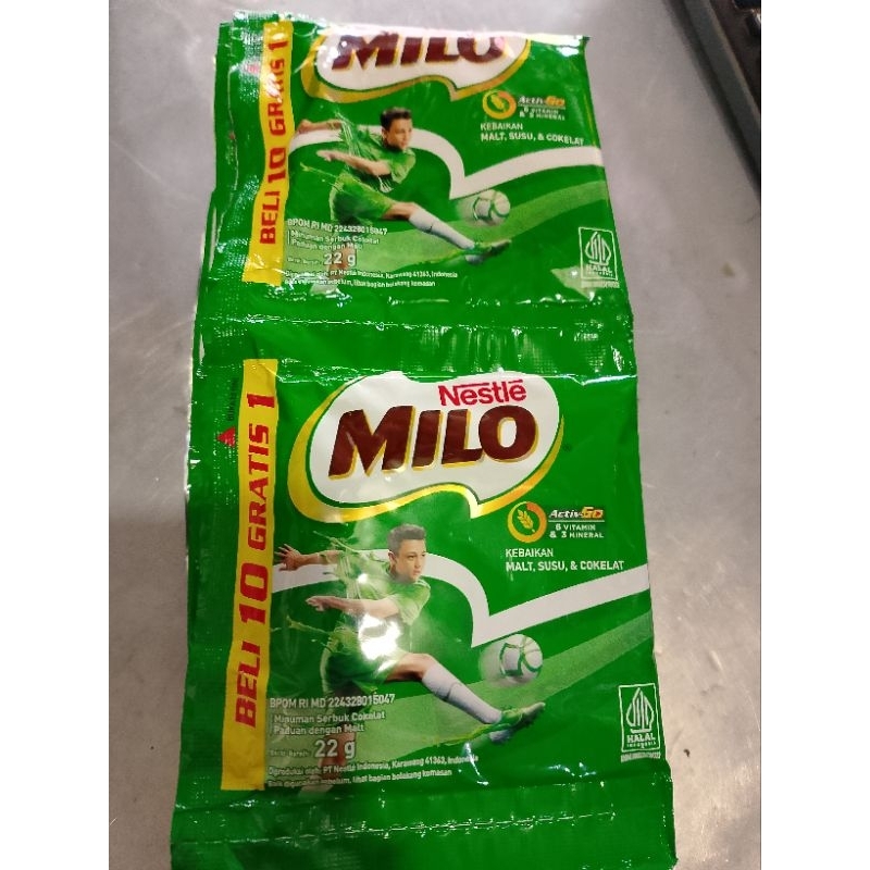 

susu Milo kemasan 1 renceng isi 11 pcs