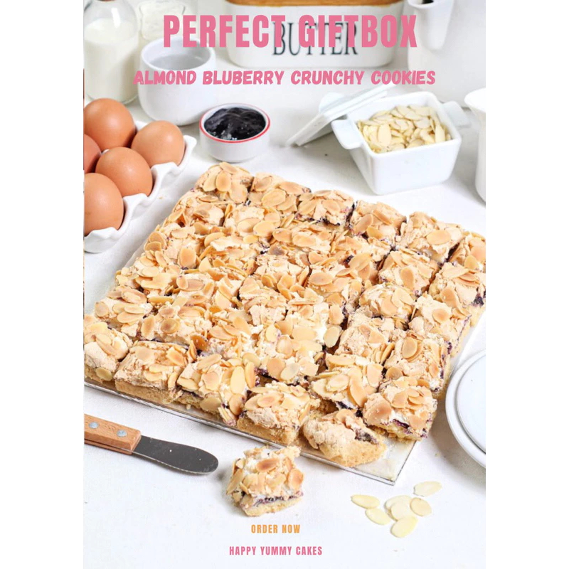 

Cake Almond Blueberry Crunchy | Kue Kering Premium | Hampers Lebaran | Oleh-oleh | Hantaran Pernikahan