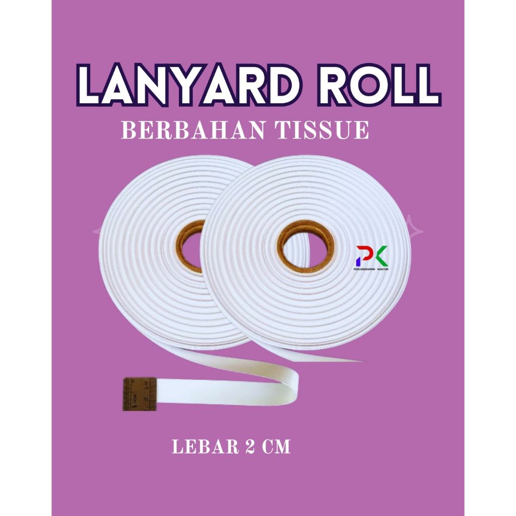 

tali pita lanyard tissue printing sublime Bahan Lanyard Tissu Roll ukuran 2cm