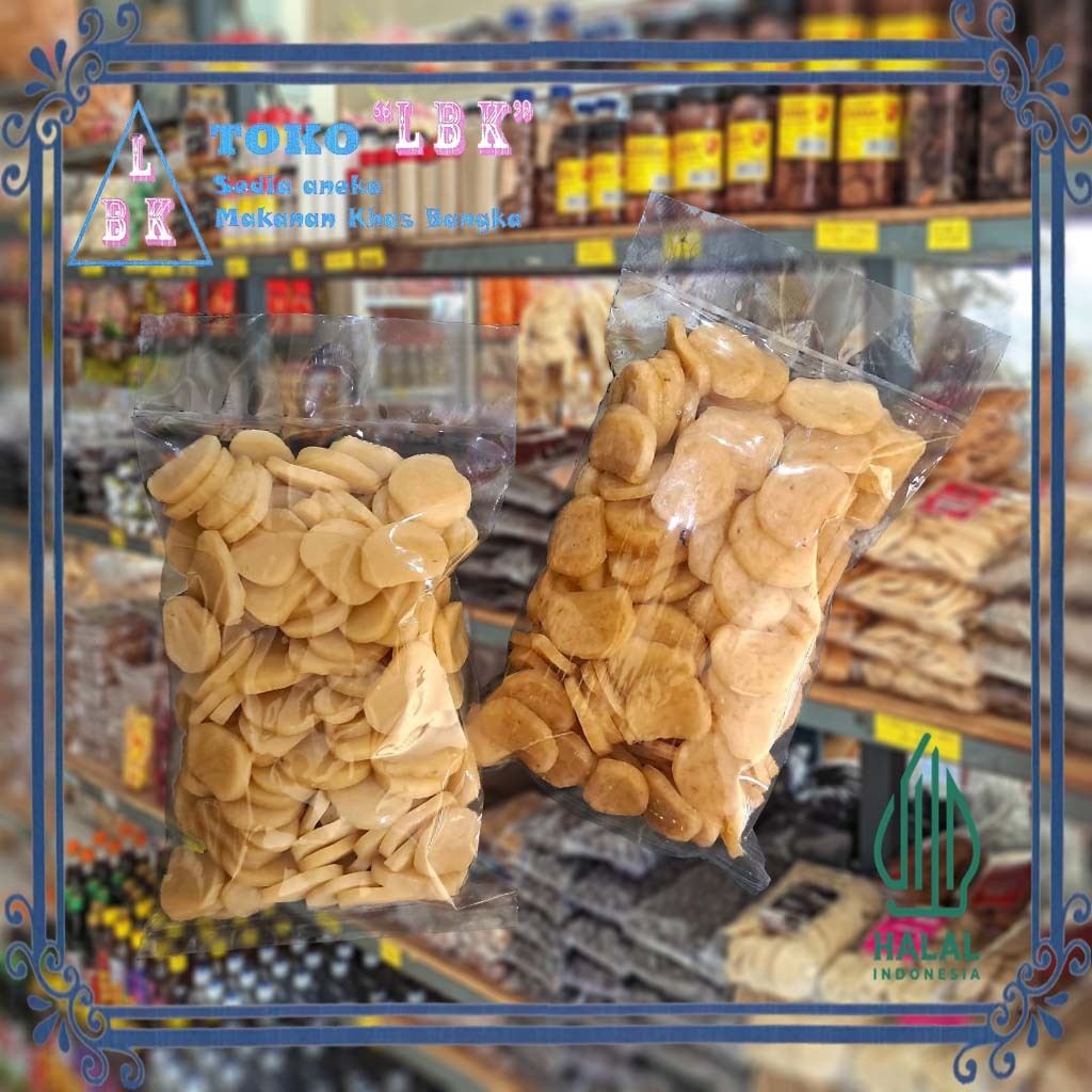 

Kerupuk / Kemplang Koin Mentah Ikan Tenggiri / Udang asli Belinyu